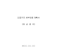 계획서 (재난긴급세부대응) (2) 계획서 (재난긴급세부대응) (2)